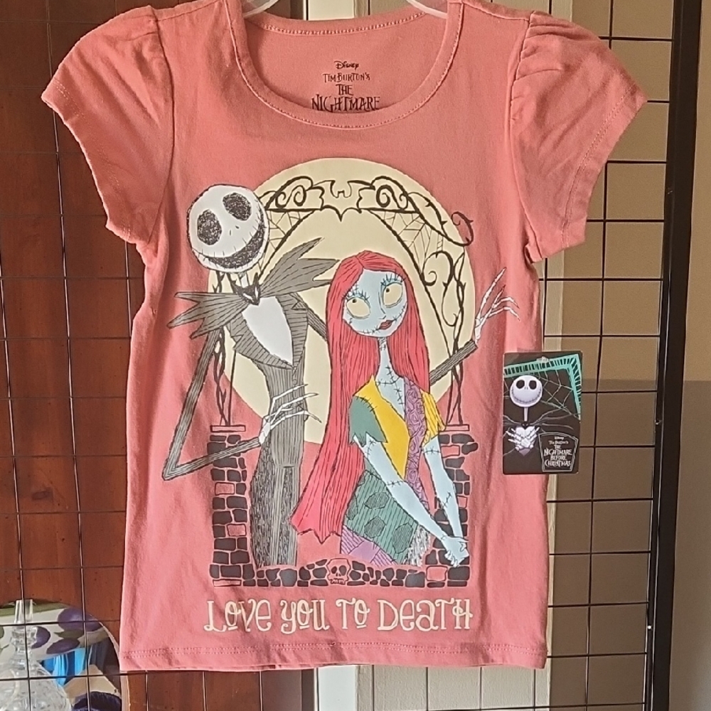 Disney Coral Kids T-Shirt with Nightmare Before Christmas Design
